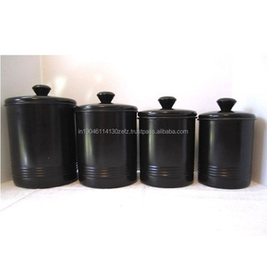 Diseño elegante de metal azúcar café y té tarros de almacenamiento hecho a mano recipiente para el hogar Hotel restaurante cocina - Product Image 3