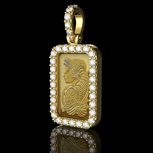 Colgante de Diamantes Hip Hop para Hombre, Fortuna Moissanite 1.20CT, Certificado GRA, Corte Brillante, Símbolo de Suerte y Prosperidad, Plata 925, Oro 14K - Product Image 5