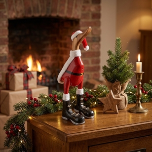 Handmade Santa Duck Figurine Unique <b>Christmas</b> Ornament for Home Decor and Birthday Gifts - Product Image 6