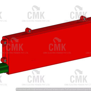 Cubierta de junta para sistema de barra colectora DSL de 4.5m, tipo de junta atornillada, cubierta aislada de 440V para riel de alimentación de grúa EOT, marca CMK - Product Image 4