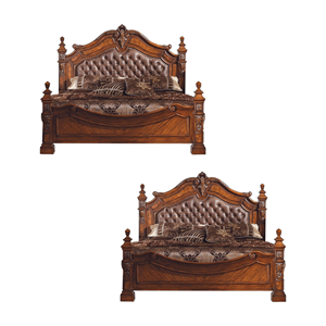 เฟอร์นิเจอร์ห้องนอนดีไซน์หรูหราสุดสบาย เตียงคิงไซส์และควีนไซส์ทันสมัย เฟอร์นิเจอร์เตียงไม้แท้จากอินโดนีเซีย - Product Image 4