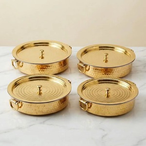 Traditional Brass Chafing Dish <b>Set</b> Hammered Serving <b>Pot</b> Brass Warmer Dish Heavy Base Royal Tableware Food Serving Cooking <b>Pot</b> - Product Image 1