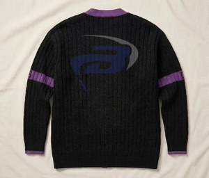NCNW Sorority Cardigan <b>Sweater</b> Purple Embroidery Stylish College Apparel for Women Winter Knitwear Casual Acrylic Knit <b>Sweater</b> - Product Image 2