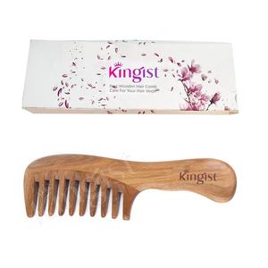 Natural Green Sandalwood <b>Comb</b> for Women Hair Wide Tooth Handle Hot Sale Wooden Wholesale Custom logo & Packaging - Product Image 1