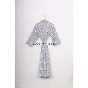 Camiseta de Manga Larga para Mujer, Hecha a Mano, 100% Algodón, Estampado Floral Digital, Cuello en V, Cierre con Cordón, Transpirable, para Todas las Temporadas - Product Image 1