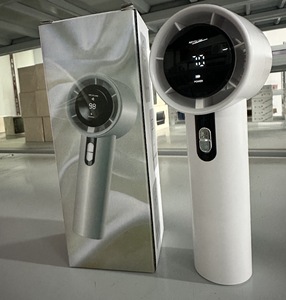 Mini ventilateur portable turbo avec logo personnalisé, 100 vitesses réglables, USB-C, avec écran numérique, idéal pour un cadeau de mariage - Product Image 4