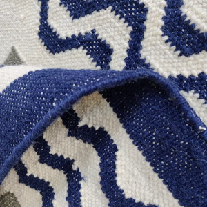 Tapis en laine fait main le plus vendu, tissage plat, motif géométrique, pour salon et chambre à coucher - Product Image 4