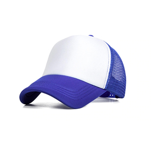 White Red Trucker Cap Mesh Back 6-Panel Adjustable Unisex Casual <b>Hat</b> Spring <b>Summer</b> - Product Image 5