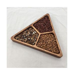 Bandeja Redonda de Madera para Servir, Diseño Minimalista Hecho a Mano, Vajilla con Patrón Sólido, Decoración de Cocina, Decoración de Mesa, Utensilios de Cocina - Product Image 3