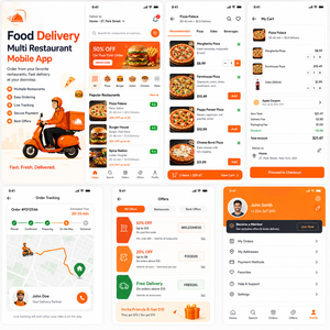 Aplicación Móvil Profesional para Entrega de Comida, Pedidos en Múltiples Restaurantes, Seguimiento en Tiempo Real, Entrega Rápida para Linux, MAC e Internet - Product Image 1