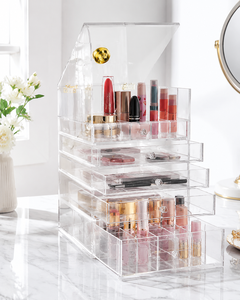 Modern Luxury Acrylic Cosmetic Cabinet Drawer Storage Solution Custom Color for Design for Shopping Malls Tidy Elegant - Product Image 3