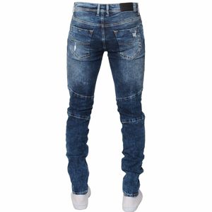 Jean en denim premium pour homme, taille haute, coupe droite, tricoté, écologique, séchage rapide, délavage laser, décontracté, poids moyen, marque personnalisée ODM - Product Image 2