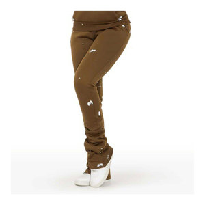 Women's Winter <b>Brown</b> Hoodie <b>Jogger</b> Set Two Piece Casual Tracksuit Sweatshirt Pants Loungewear Sportswear 100% Cotton Outfit - Product Image 6