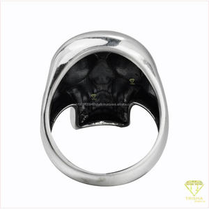 Anillo de Plata de Ley 925 con Esqueleto y Moissanita, Joyería Gótica para Hombre, Proveedores Mayoristas, Importadores y Marcas de Boutique - Product Image 6
