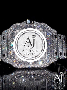 Montre en quartz incrustée de diamants, cadran carré argenté, accent cristal, bijou de luxe pour soirée, cadeau, édition limitée, coffret - Product Image 2