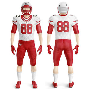 Nuevo Diseño de Uniforme Deportivo de Compresión de Talla Grande, Conjunto de Camiseta y Pantalones Cortos, Uniforme de Fútbol Americano, Precio al por Mayor, Conjuntos Estampados - Product Image 1