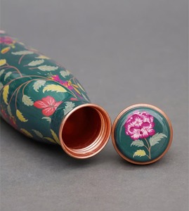 Premium Printed Double Wall Eco-Friendly <b>Copper</b> <b>Drinking</b> <b>Bottle</b> Leakproof Reusable Stylish Design for Men and Women - Product Image 2