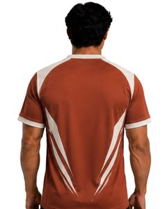 <b>Rust</b> Brown Men Performance T Shirt Short Sleeve Athletic Sports Jersey Quick Dry Breathable Gym Training Custom Team Wear <b>Top</b> - Product Image 2