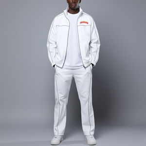 Men Windbreaker Tracksuit Breathable Jacket And <b>Matching</b> Athletic Pants Comfortable Activewear Set For Running and sale - Product Image 4
