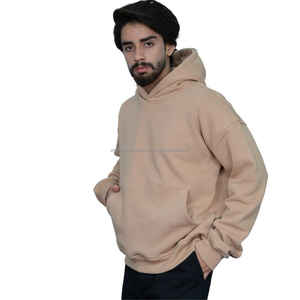 Sweat-shirt à capuche en coton beige américain sans droits d'importation pour hommes, polaire doux, personnalisable, streetwear, chaud, décontracté - Product Image 4