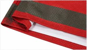 Shorts de basketball pour hommes, rouge et gris, en tissu peigné, avec logo sur le devant, taille élastique, respirant, séchage rapide, décontracté - Product Image 4