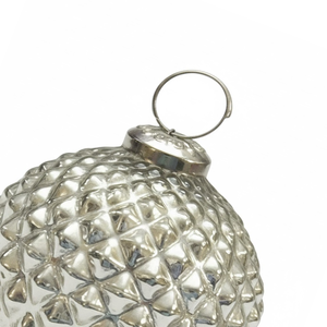 เครื่องประดับตกแต่งต้นคริสต์มาสทรงกลมแก้วเมอร์คิวรี่ลายนูน รุ่น VIXM14007 ขายดีอันดับต้นๆ |   ชุดตกแต่งวันหยุดสุดหรูหราสำหรับตกแต่งบ้านและงานปาร์ตี้ - Product Image 2