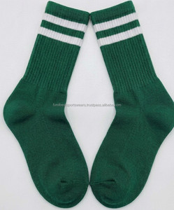 Chaussettes de sport rayées vertes respirantes en tricot pour femme FONILBEST pour l'automne et le quotidien - Product Image 2