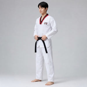 Uniforme de taekwondo de haute qualité, conçu avec un tissu léger et respirant, des coutures solides et une coupe confortable pour l'entraînement. - Product Image 3
