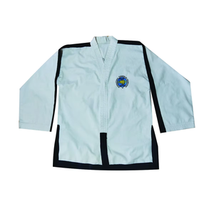 Combinaison de karaté pour adultes en promotion – Prix abordable, polyester et coton, logo brodé, vêtements de sport, service OEM disponible - Product Image 1