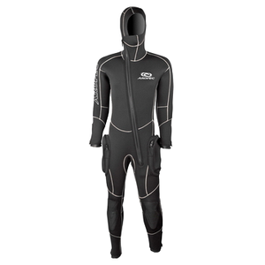 Combinaison semi-sèche à capuche pour homme Aropec, personnalisée OEM/ODM, en néoprène 5 mm avec doublure en peluche, fermeture éclair sur la poitrine, respirante et anti-UV - Product Image 1