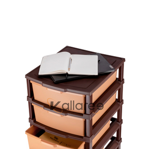 Organizador de Cajones de Plástico de 5 Niveles, Apilable, para Hogar, Oficina, Zapatos, Baño, Armario, Cocina, Multifuncional, Ahorra Espacio - Product Image 1