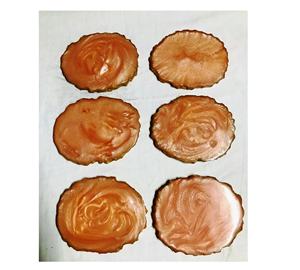 Ensemble de sous-verres en matériaux personnalisés Tampons ronds en pierre de style classique pour la cuisine Fabriqué en Inde - Product Image 1