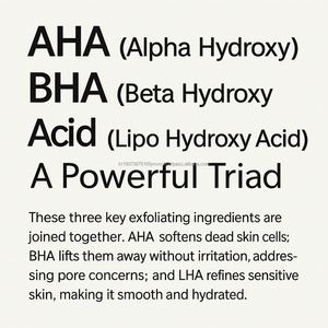 Espuma Limpiadora Facial Coreana AHA BHA LHA, Exfoliante Suave para Limpiar los Poros, Piel Radiante, K Beauty OEM - Product Image 3