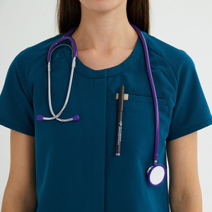 Custom Medical <b>Scrubs</b> Nurse Hospital Dental Uniform Soft Stretchy <b>Scrub</b> <b>Set</b> with Logo Printing - Product Image 3