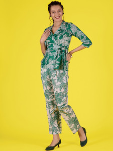 Women's Premium Quality Polyester Summer Casual Pants <b>Trousers</b> Breathable Eco-Friendly Floral Pattern Lace <b>Light</b> Weight Quick - Product Image 3
