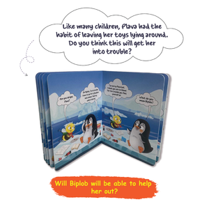 Libro de la Serie para Aprendizaje Temprano de Biplob, Libro 4: Plava el Pingüino, Libro de Rompecabezas con Audio sobre Buenos Hábitos - Siempre se Limpia - Product Image 4