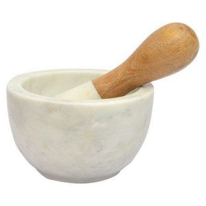 Fine Finish Marble Mortar And Pestle Set For Grinding Spices Herbs <b>Garlic</b> And Preparing <b>Fresh</b> Masala - Product Image 3