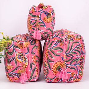 Sac de maquillage portable en coton lavable écologique, unisexe, réutilisable, léger, multifonctionnel, pochette de voyage, sac cosmétique à fermeture éclair - Product Image 2