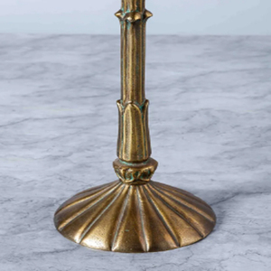 Tables basses Kylo traditionnelles en aluminium rondes, plaquées or antique, tables basses en aluminium moulé - Product Image 2