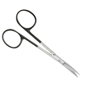 Ciseaux chirurgicaux incurvés de 4,5 pouces avec poignées à anneau noir pour des procédures chirurgicales médicales et cliniques de précision - Product Image 6