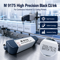 Tinta Solvente Negra Original de 1000 ml M q9175 para Impresoras de Codificación CIJ Industriales Continuas de Alta Precisión