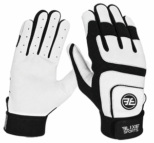 Gants de frappe ELIXE SPORTS en cuir blanc et rose, respirants, flexibles, légers, durables, fermeture auto-agrippante, gauche/droite, unisexe, adulte - Product Image 3