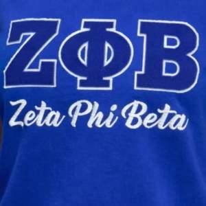T-shirt bleu royal Zeta Phi Beta ZPB pour femme, avec lettres grecques, col rond décontracté, en coton de qualité supérieure, haut élégant - Product Image 3