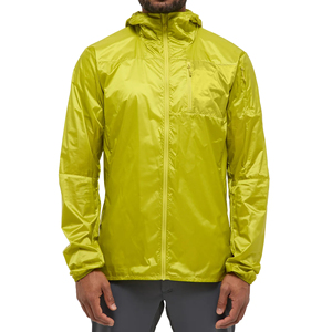 Veste coupe-vent à capuche pour homme, couleur vert lime, légère, en PU enduit, fermeture éclair, style sportif, vêtements d'extérieur pour le printemps - Product Image 1