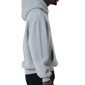 Sweat à capuche zippé de luxe pour hommes de haute qualité 100% coton personnalisable surdimensionné poids lourd Streetwear sweat blanc brodé - Product Image 2