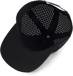 Casquette Snapback Noire à 6 Panneaux en Maille Respirante et Ajustable Unisexe pour Activités de Plein Air Printemps-Été Adulte - Product Image 5