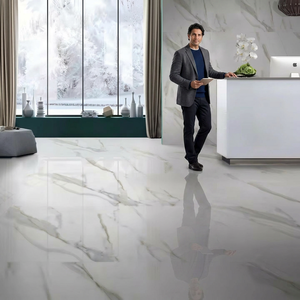 Carreaux de porcelaine vitrifiée effet marbre Cerrato 800x1600mm, finition brillante ou mate, résistants aux acides, antidérapants, qualité supérieure pour sol et mur - Product Image 5