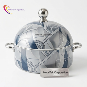 Plat de service isotherme en acier inoxydable de qualité supérieure, design Meena unique, chauffe-plats thermique, idéal pour cadeau, vente en gros - Product Image 1