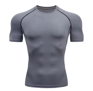 Rashguard de performance le plus vendu, ultra doux, respirant, en polyester écologique, à manches courtes, séchage rapide - Product Image 3