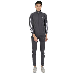 Survêtement de sport pour homme en velours premium, extensible dans les quatre sens, coupe ajustée, couleur unie, confortable, pour l'automne, le jogging et la course à pied - Product Image 4